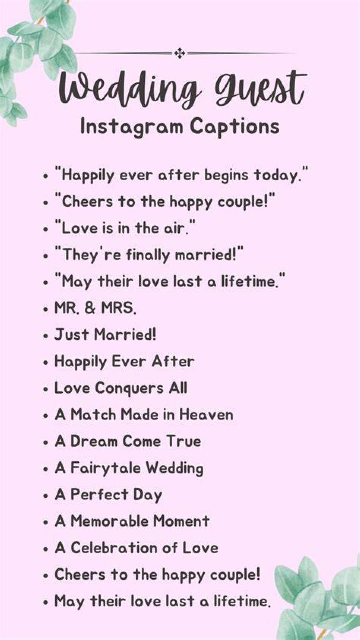 75+ Best Wedding Guest Captions for Instagram Post 2023 Captions Byte