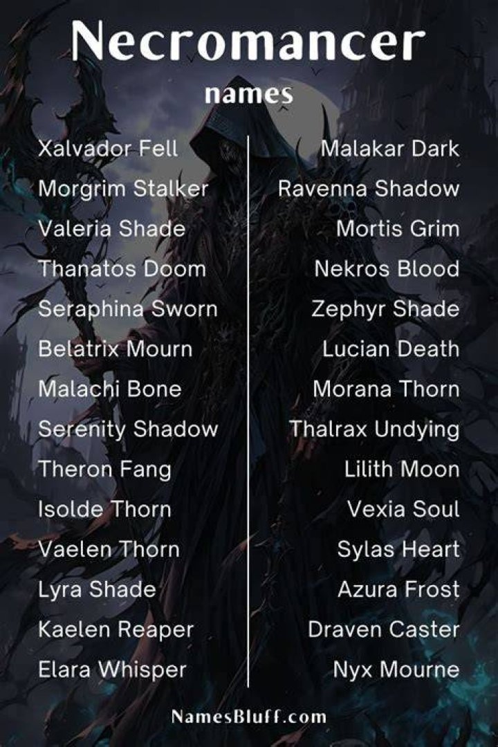 750+ Necromancer Names That Are Cool And Famous