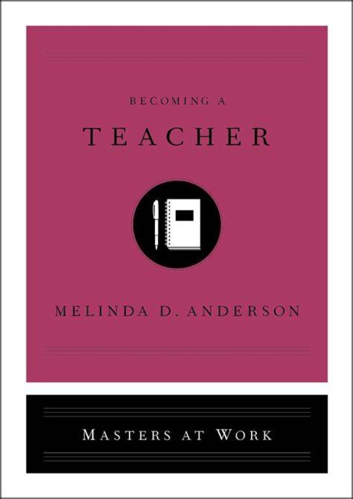 a Teacher Book by Melinda D. Anderson Official Publisher