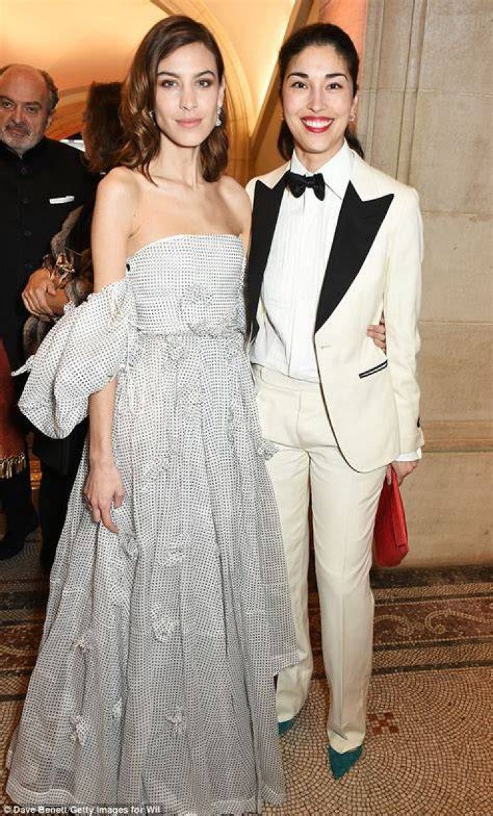 Alexa Chung takes father Philip to National Portrait Gala