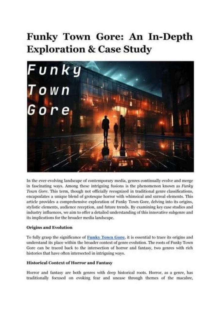 An Exploration Of The "funky Town Video Deep Web"