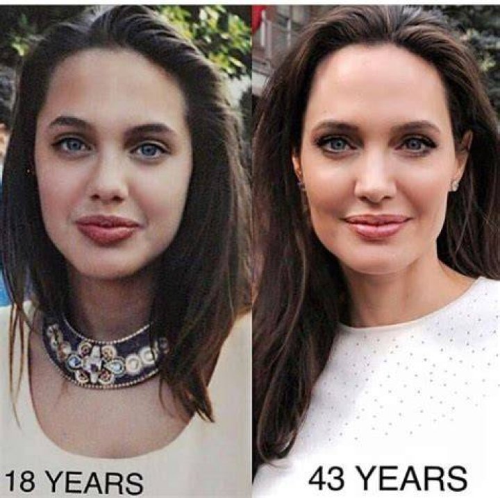 Angelina Jolie Then and now
