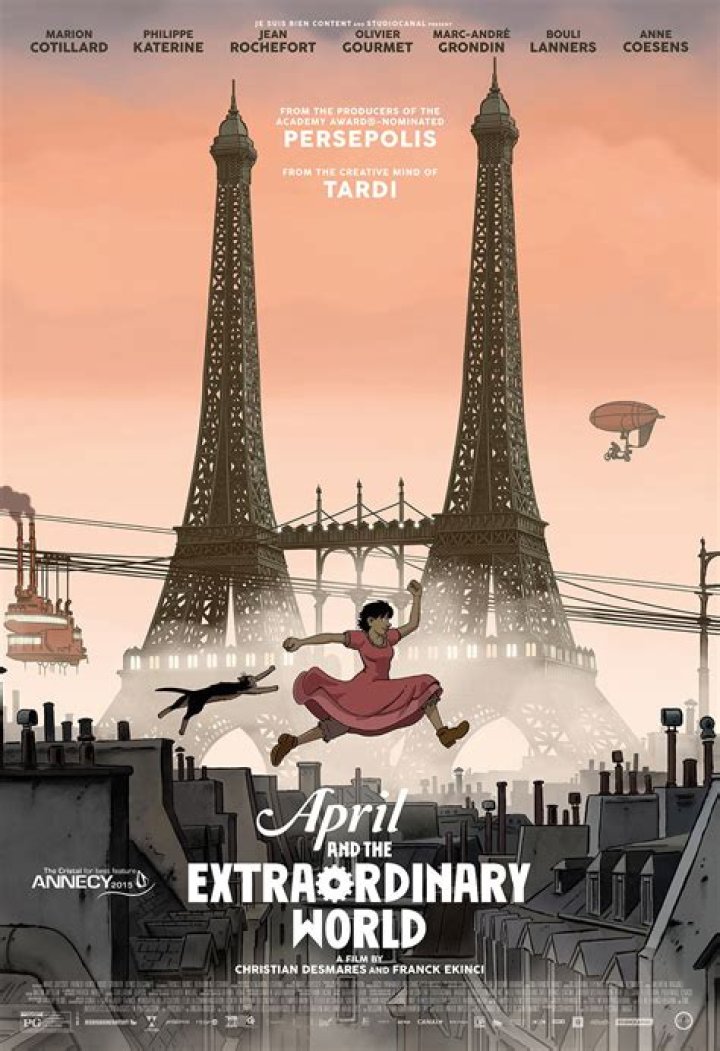 April and the Extraordinary World poster Never Was Magazine