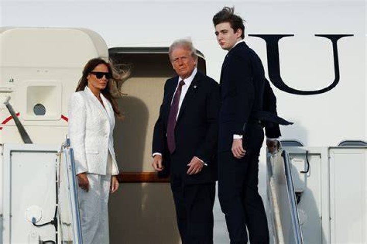 Barron Trump’s Absence As Melania And Donald Trump Leave The White