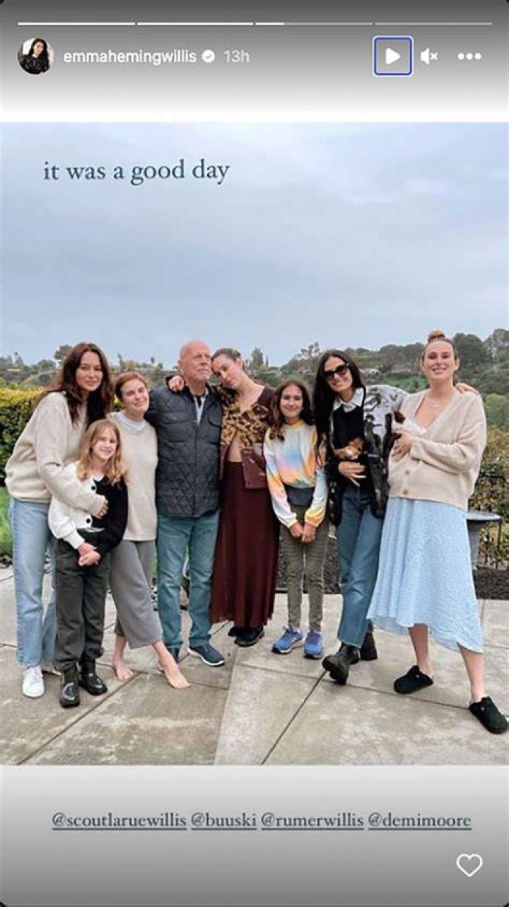 Bruce Willis Celebrates His 68th Birthday with His 5 Daughters Photo