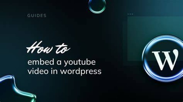Can I embed a YouTube video in WordPress?