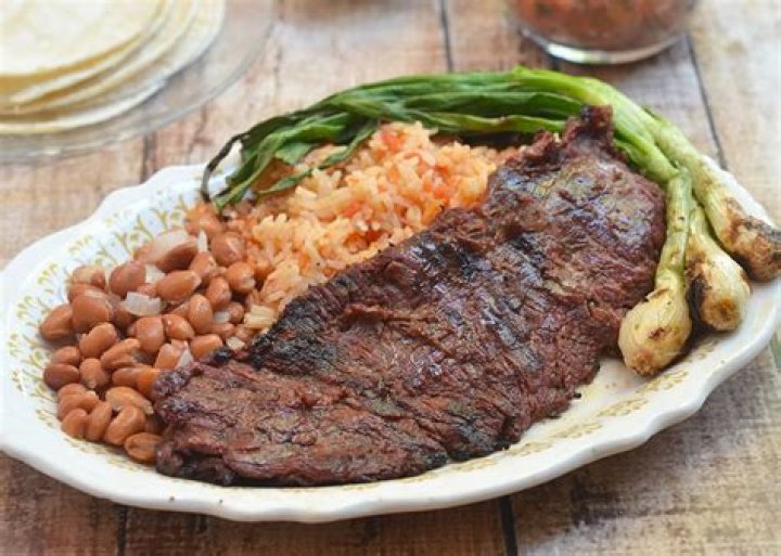 Carne Asada Platillo served with diced white onion, cilantro and lime