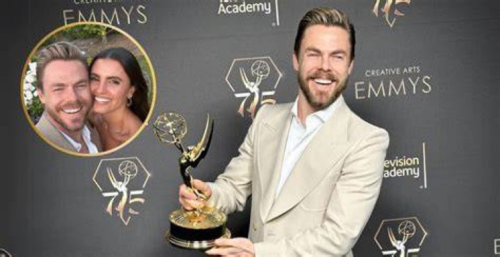 Derek Hough dedicates Emmy win to wife Hayley Erbert following her