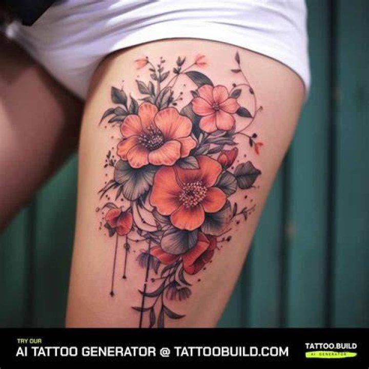 Discover Enchanting Flower Tattoo Designs For The Thigh