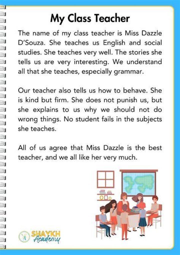 Essay on My Class Teacher