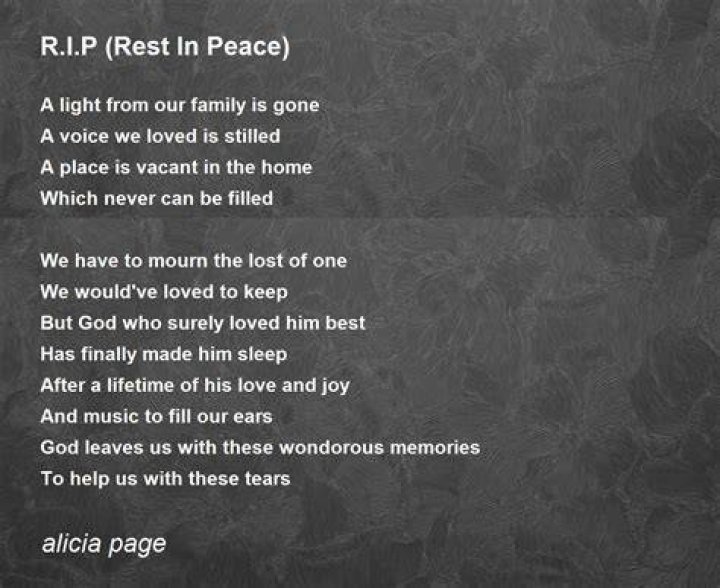 Exploring Rest In Peace Poems For Cousins