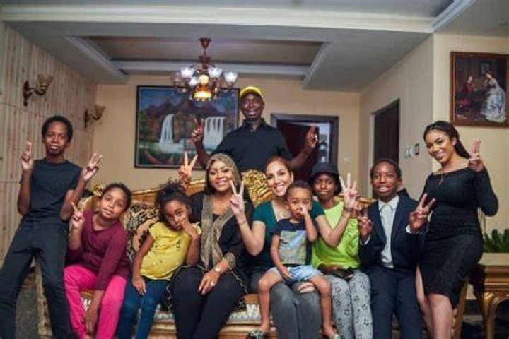 Family Is Everything; Billionaire Ned Nwoko Shares Photo Of His Wives