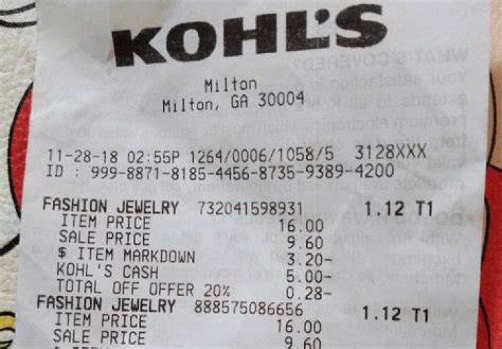 Find My Kohl's Cash Number Easily From Receipt