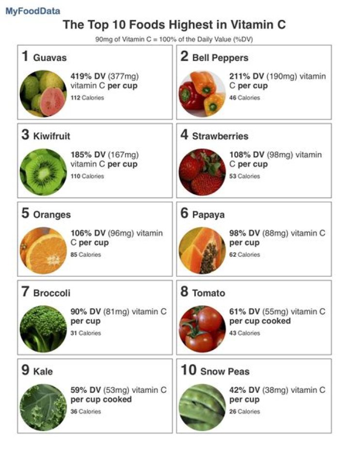 Foods High in Vitamin C to Eat Right Now New Jersey Digest