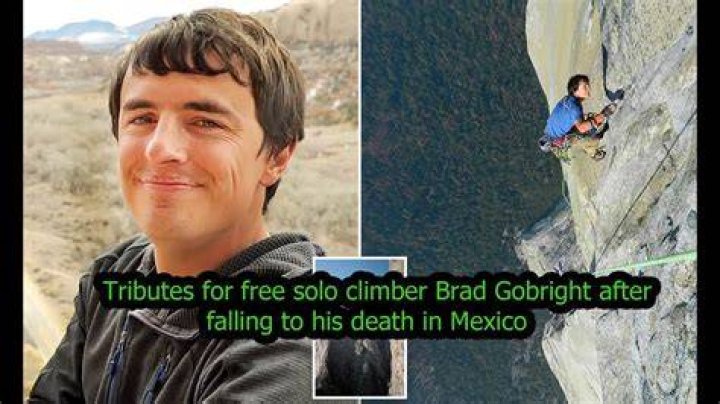 Free solo climber Brad Gobright fell 305 metres to his death