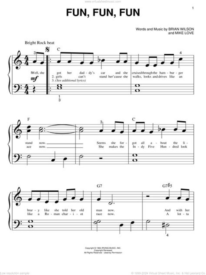 Fun, Fun, Fun Sheet Music Direct
