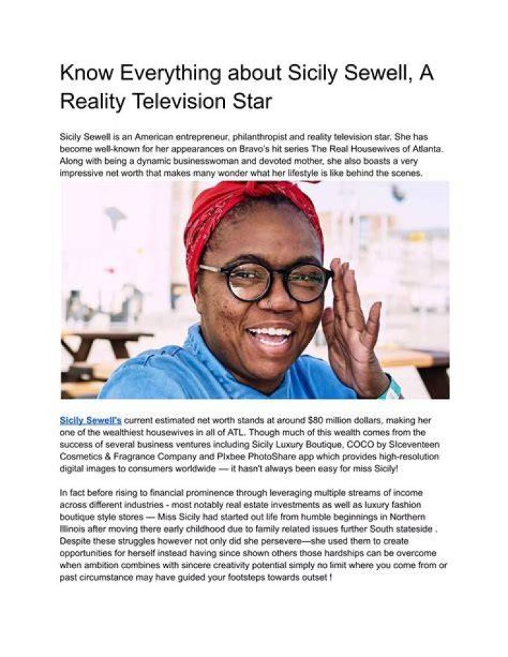 Get To Know About Sicily Sewell Bio