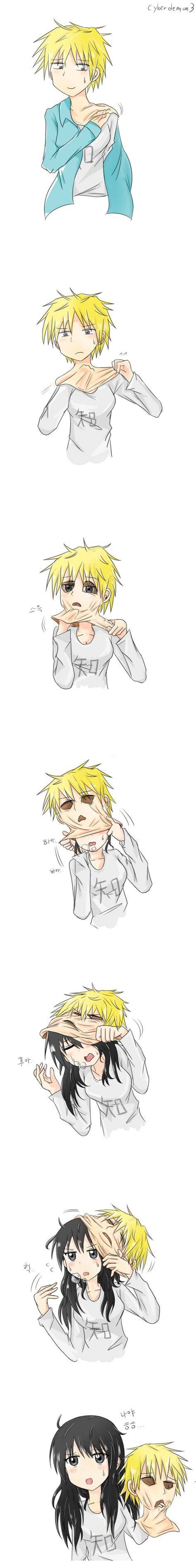 Girl to Boy Unmasking disguise by cyberdemonThree on DeviantArt