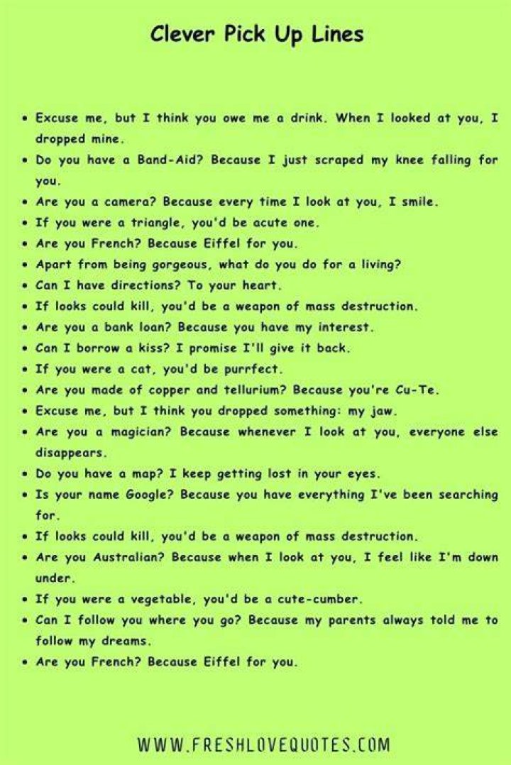 Good Chat Up Lines