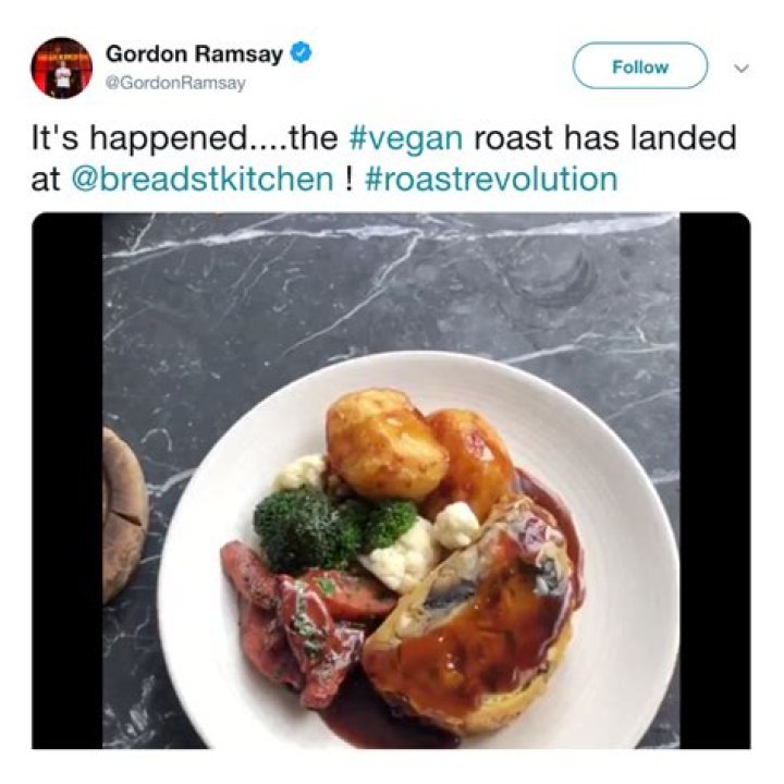 Gordon Ramsay&rsquo;s ugly vegan roast angers Piers Twitter The