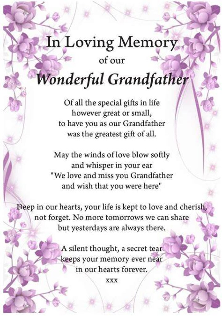 Grandchildren's Tributes To Their Cherished Grandpas