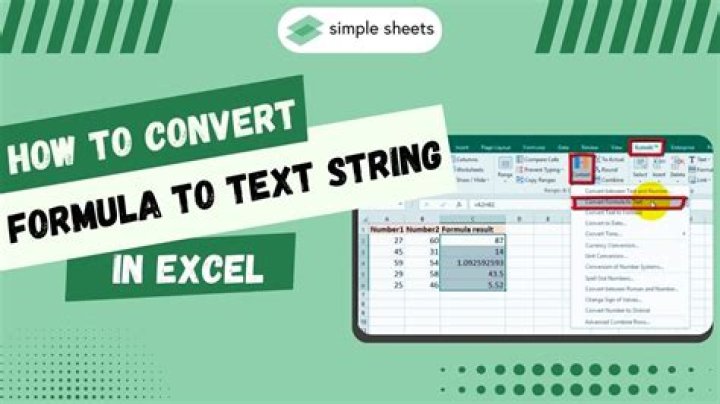 How do I convert a string to a formula in Excel?