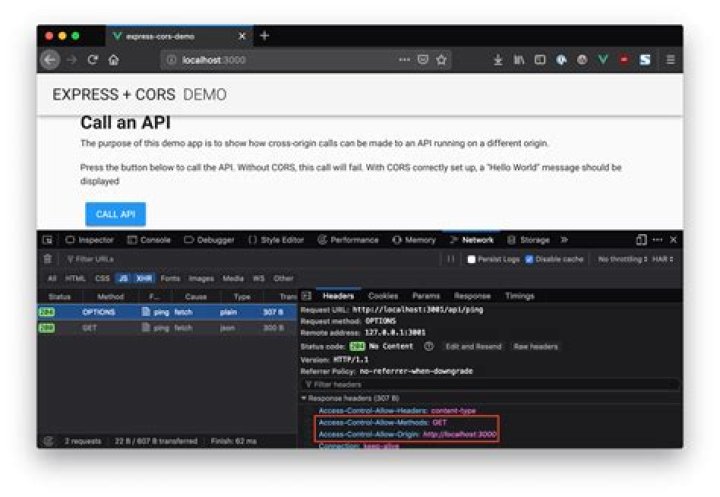 How do I enable CORS in Express JS?
