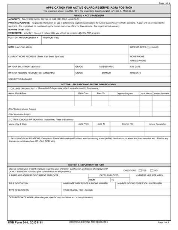 How do I fill out a NGB 34 1?