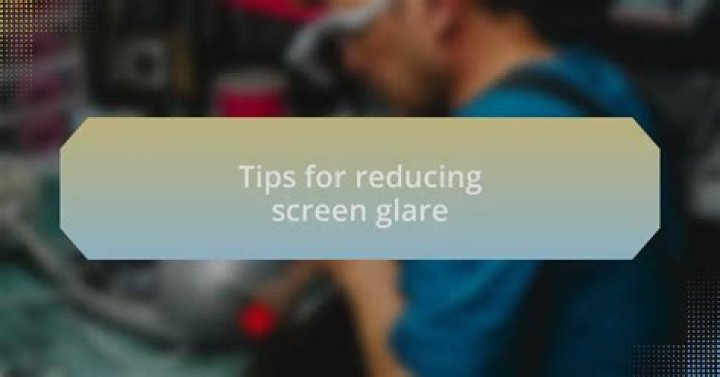 How do I reduce the glare on my screen?