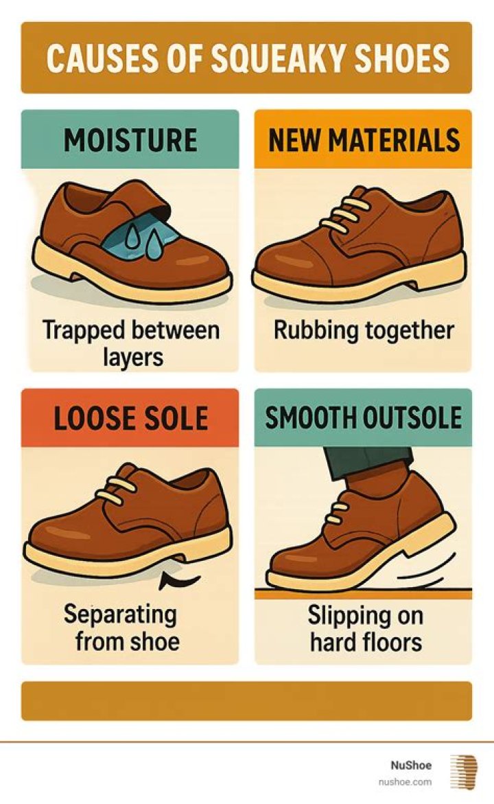 How do I stop my shoes from squeaking when I walk?