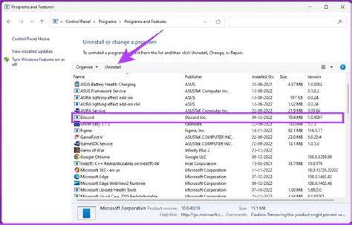 How do I uninstall Rogue Amoeba discord?