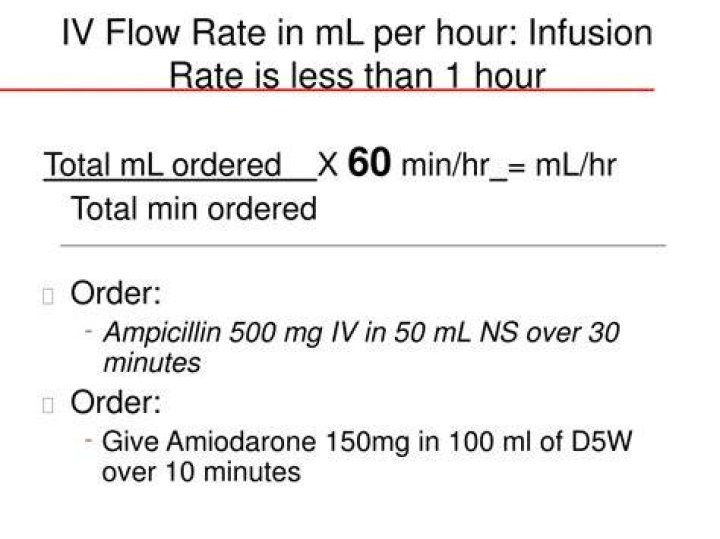 How do you calculate mL per hour?