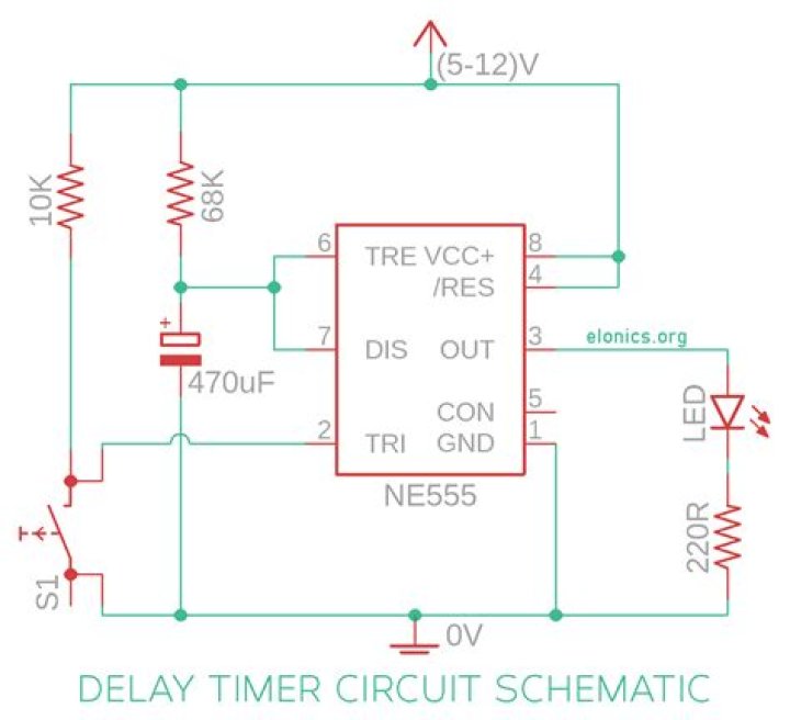 How do you create a delay before turning a circuit with a 555 timer?