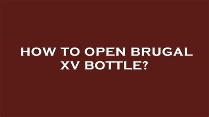 How do you drink Brugal XV?