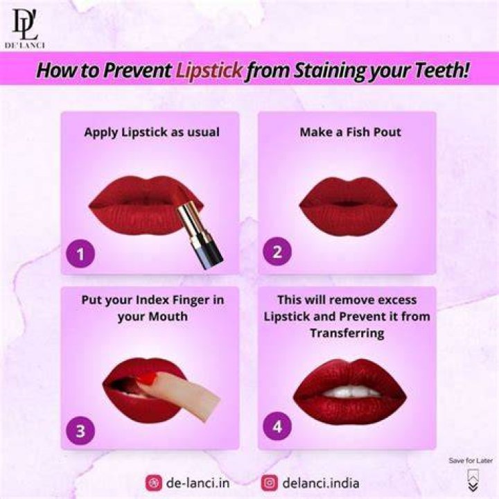 How do you keep lipstick from staining your teeth?
