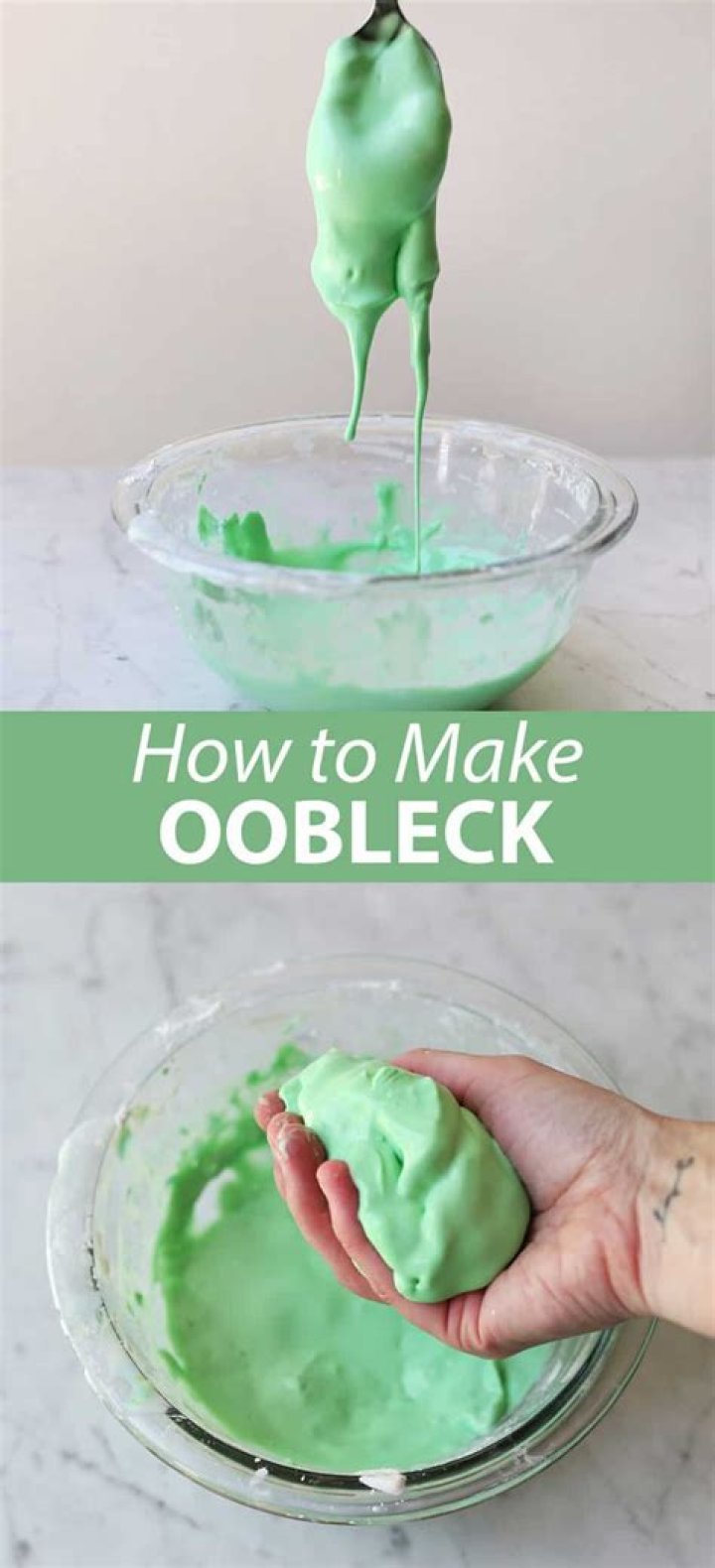 How do you make oobleck with cornstarch?
