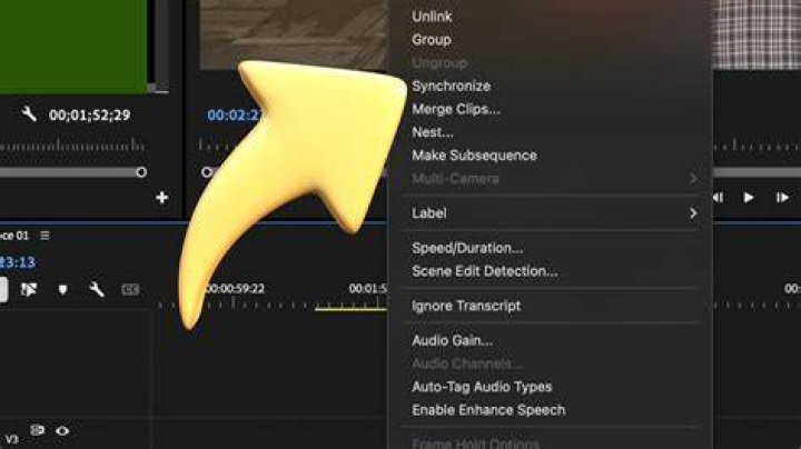 How do you sync audio and video in Premiere?