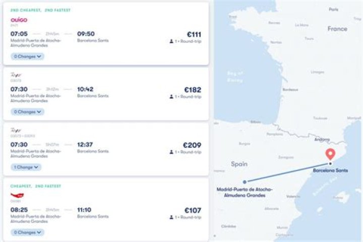 How much is bus fare from Madrid to Barcelona?