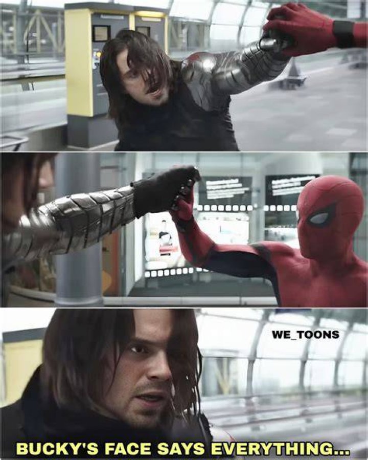 How was Spider Man able to stops Bucky's punch?