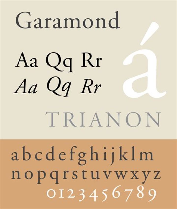 Is Garamond a standard font?