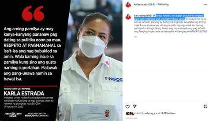Karla Estrada different political stand from son Daniel Padilla PEP.ph
