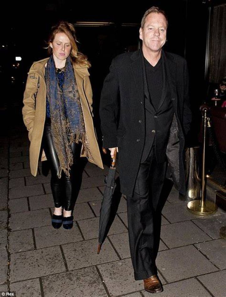 Kiefer Sutherland spotted leaving Mayfair restaurant with mystery woman
