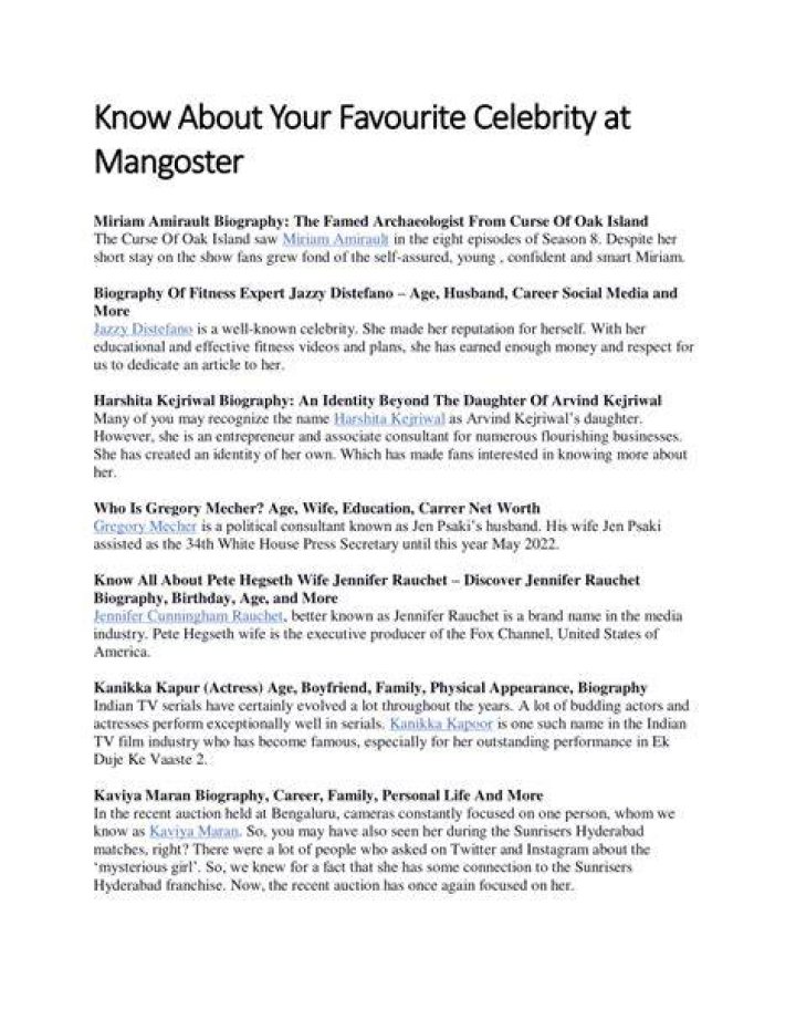 Know About Your Favourite Celebrity at Mangoster by Mangoster Blog Issuu