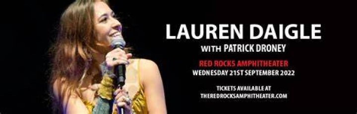 Lauren Daigle & Patrick Droney Tickets 21st September Red Rocks