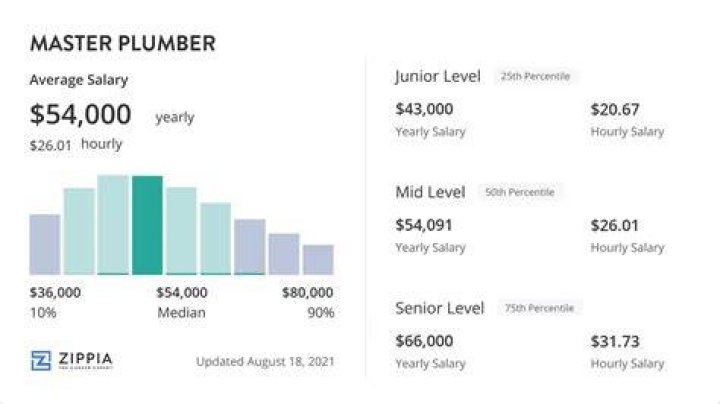 Master Plumber Salary Hourly Rate June 2024 USA