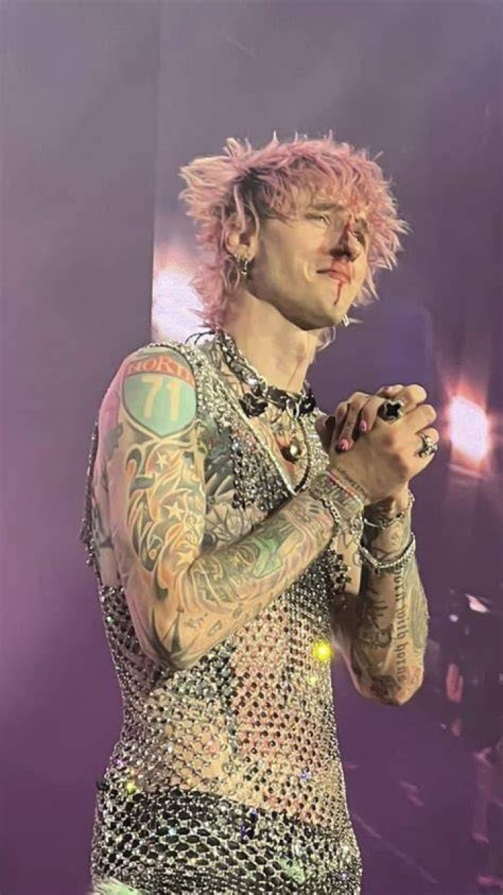 Mgk long hair ideas in 2023 newlonghair