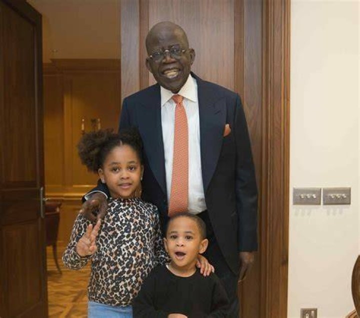 Moment Tinubu met, played with grandchildren in London (Photos) P.M. News