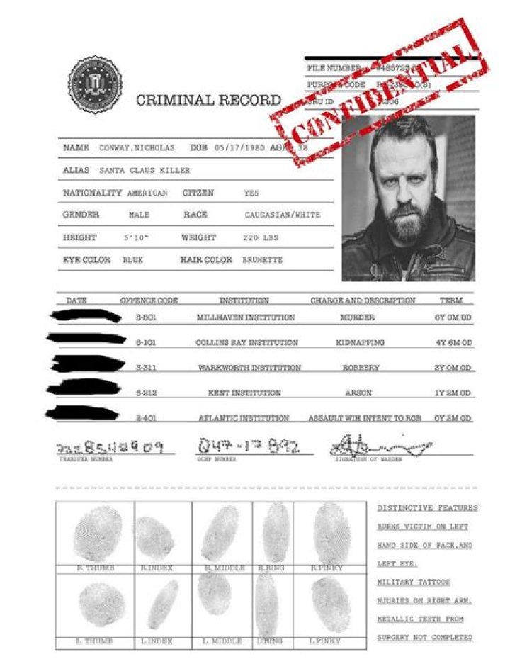 Movie Prop need a Criminal Record Wrap sheet ASAP Freelancer