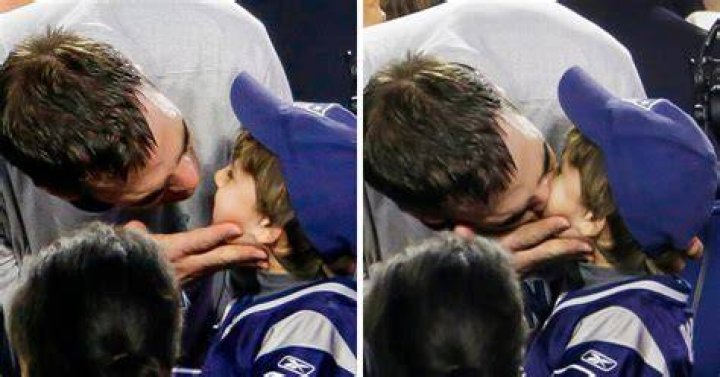 NFL star Tom Brady ignites controversy after kiss with son