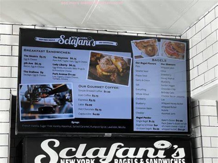 Online Menu of Sclafanis New York Bagels and Sandwiches Restaurant